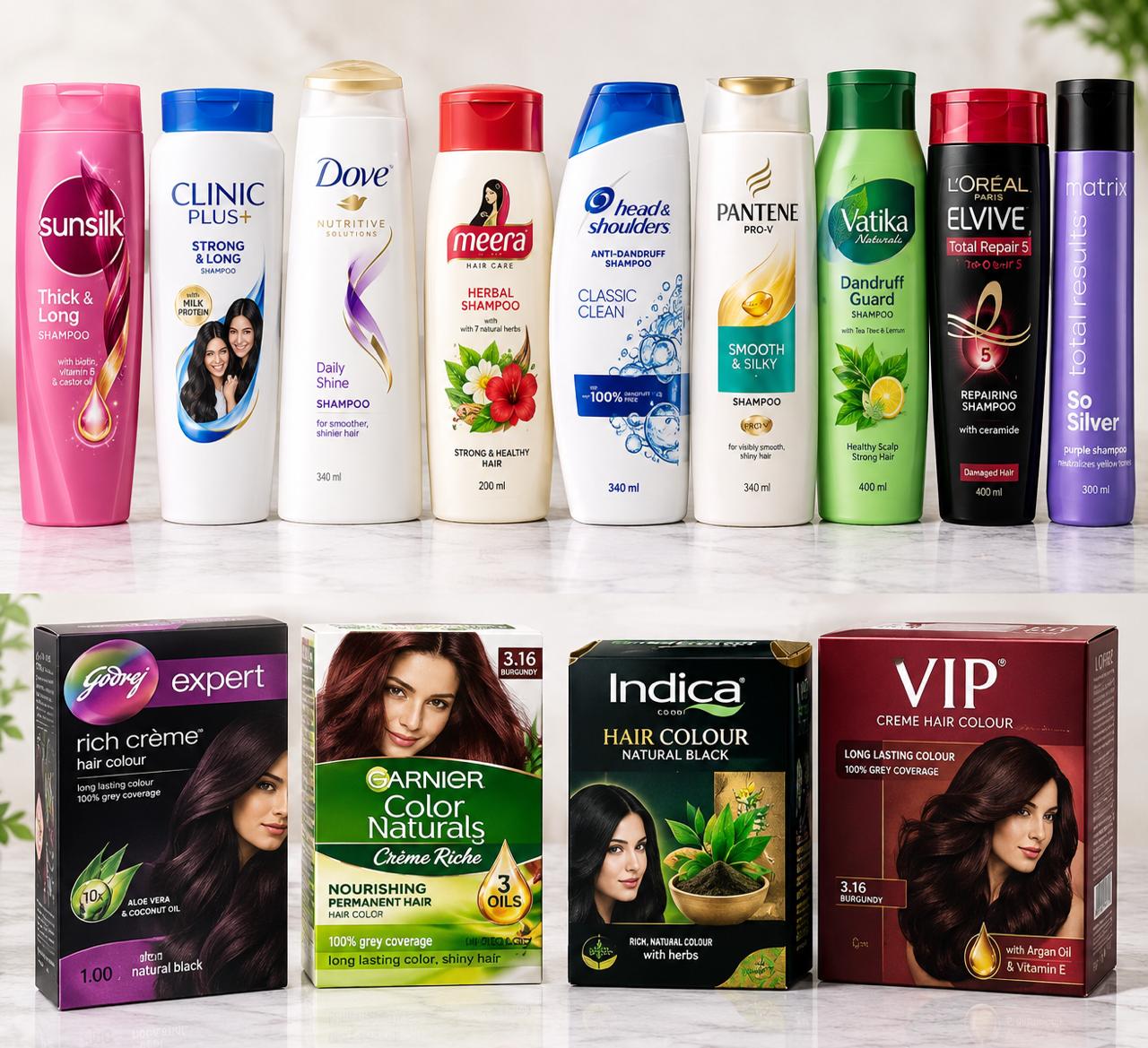 Wholesale shampoo and hair colour products